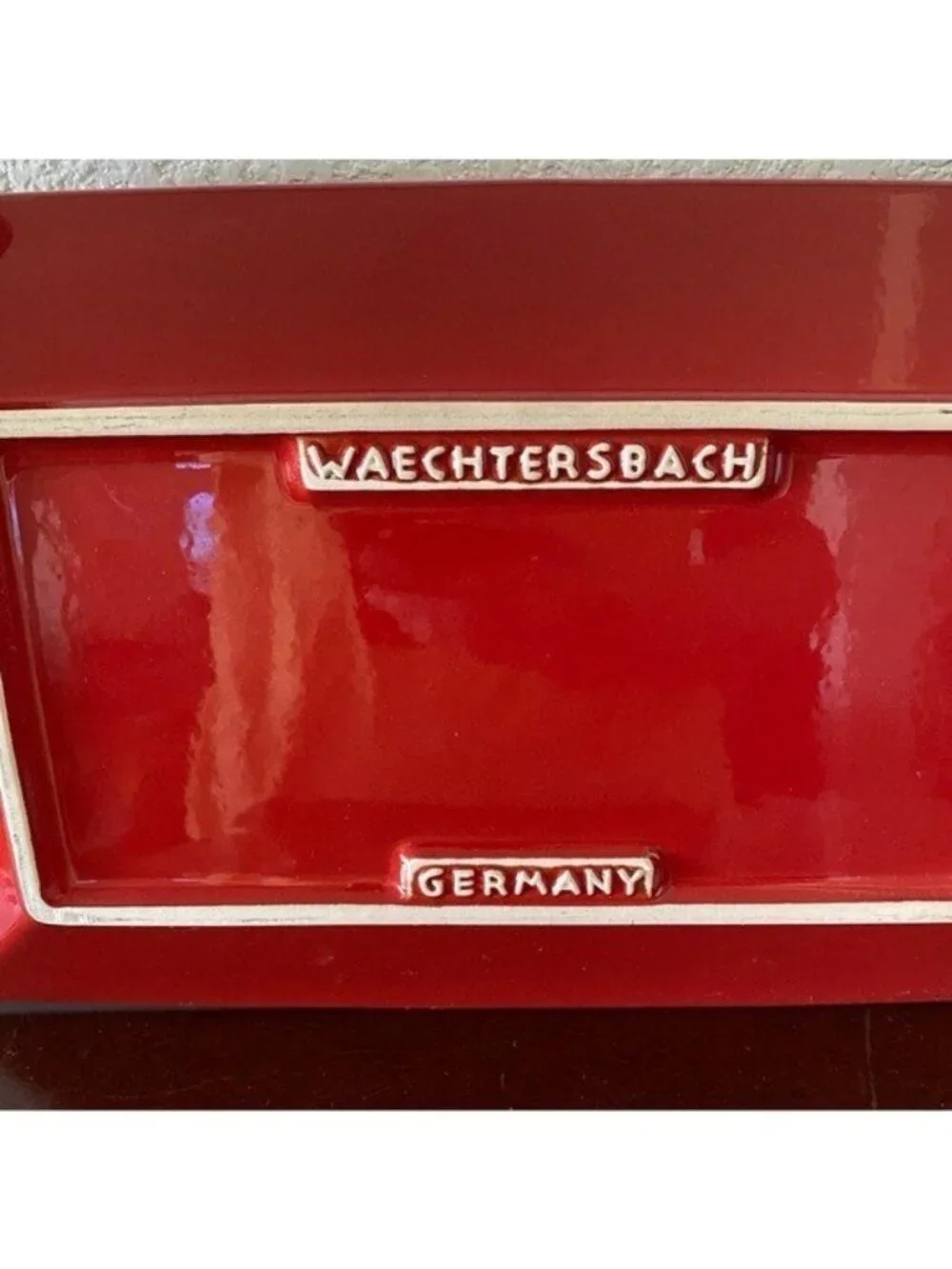 Vintage Waechtersbach Red Rectangle Dish & Mug Gorgeous Red!!